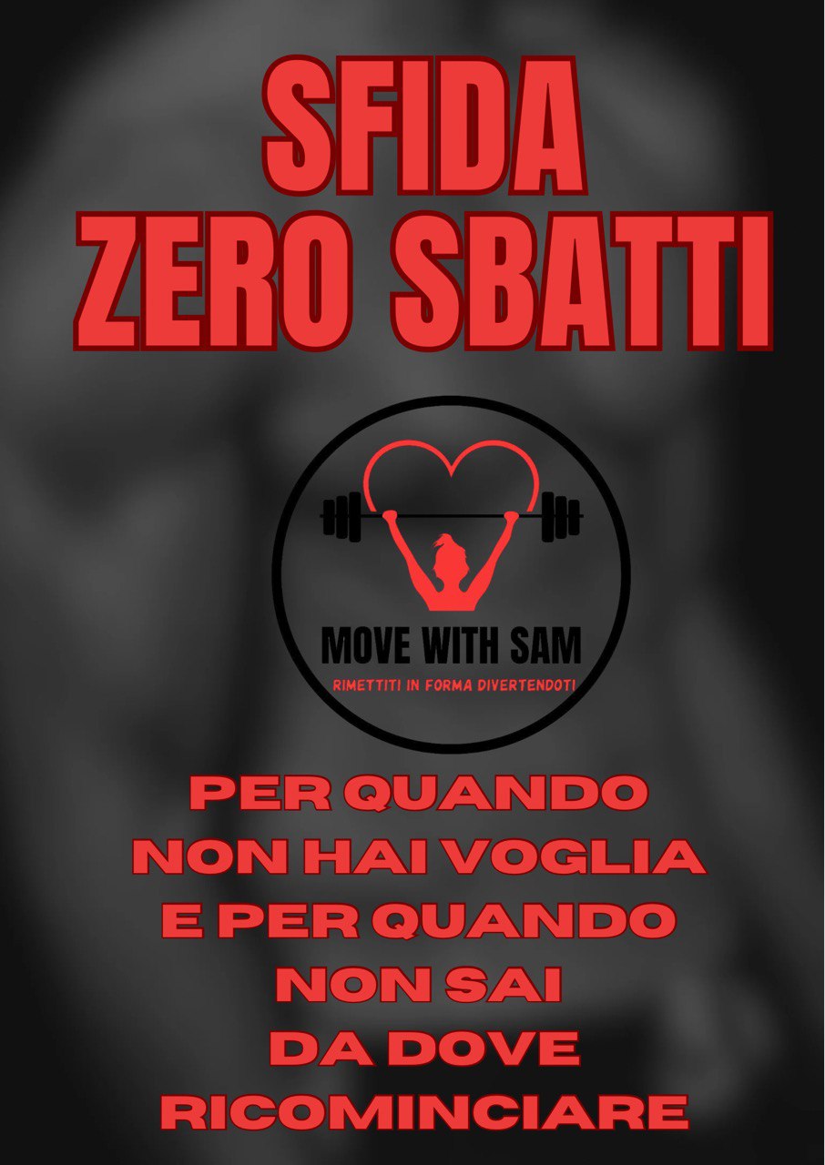 ➡️SFIDA DI UN MESE PER CHI NON HA VOGLIA- ZERO SBATTI - RIPARTI SENZA STRESS